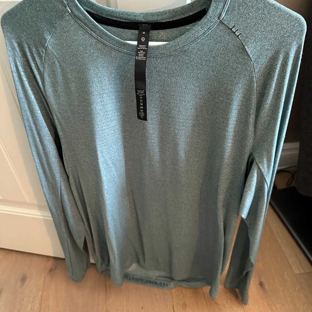 Lululemon Drysense Longsleeve Shirt Men's Medium Green Jasper Heather